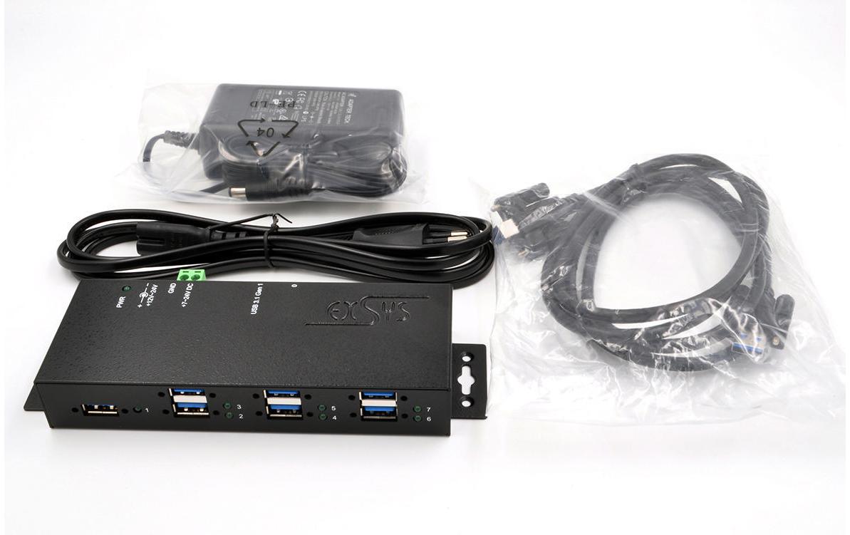 EXSYS EX-1189HMVS-3 USB-Hub – USB-B, 7× USB-A