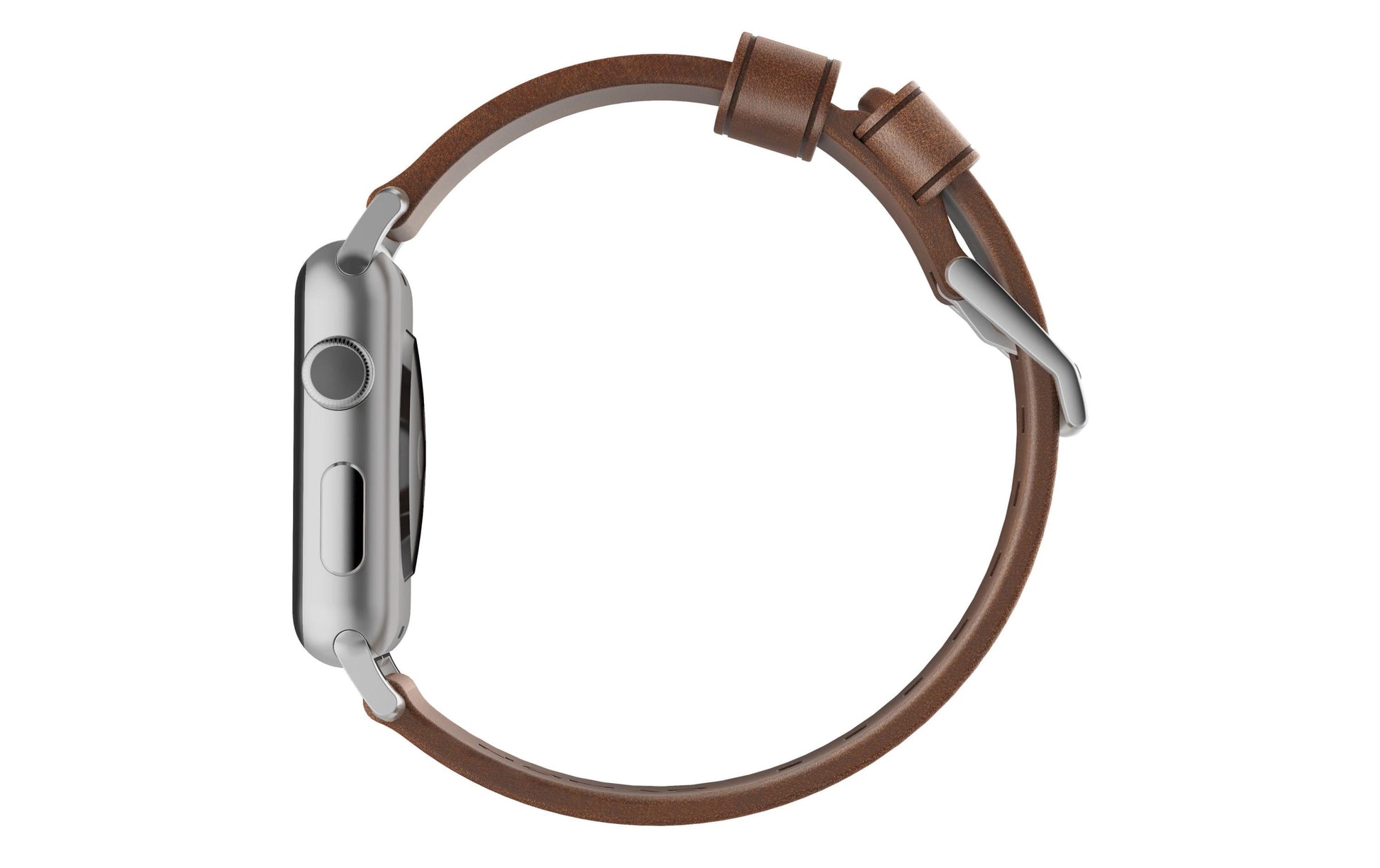 Nomad Modernes Armband – Leder, Braun, 42 mm, für Apple Watch