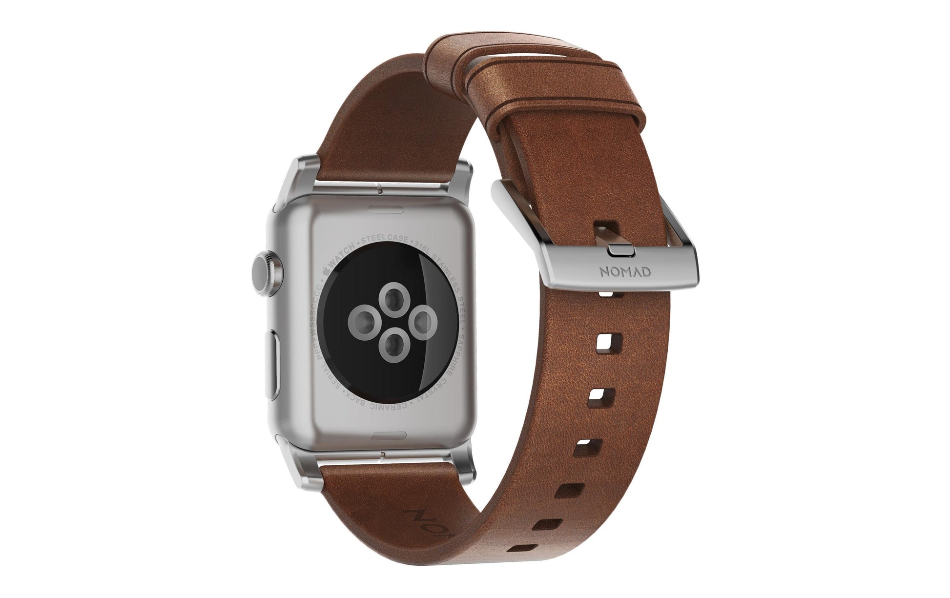 Nomad Modernes Armband – Leder, Braun, 42 mm, für Apple Watch