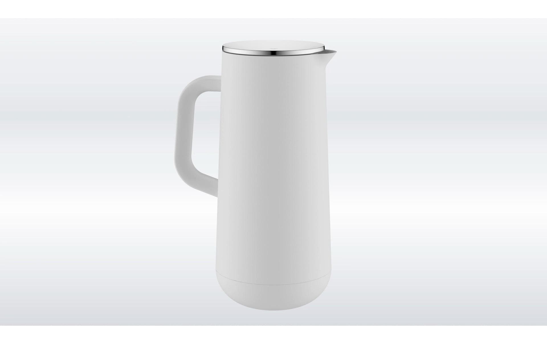 WMF Thermoskanne – 1 l, Edelstahl, Weiss, Vakuumisoliert, Deckel, Auslaufsicher
