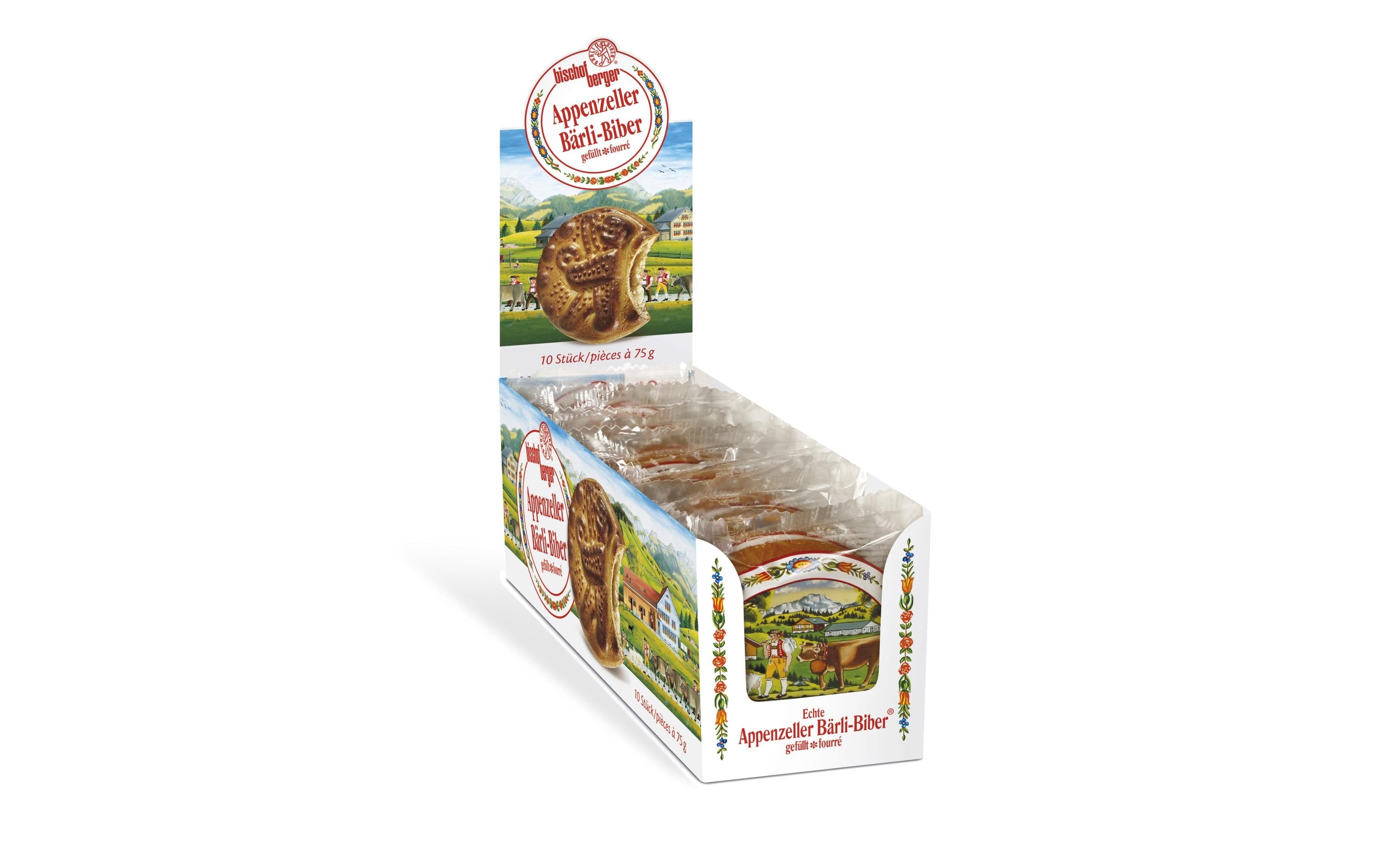 Bischofberger Appenzeller Bärli Biber – 10 × 75 g