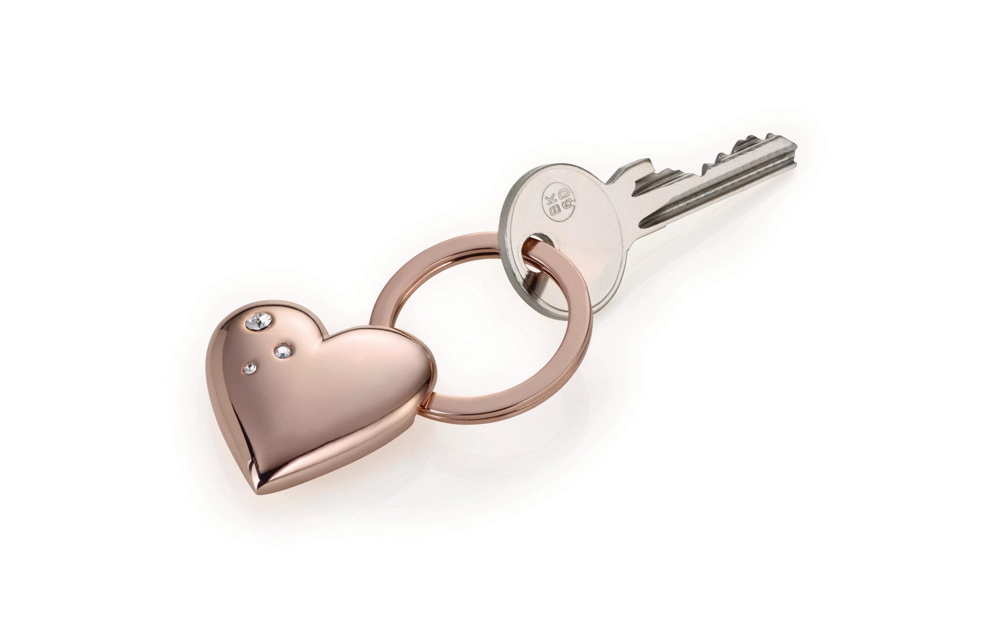 TROIKA Schlüsselanhänger Rosy – Roségoldfarben, 40 × 12 mm