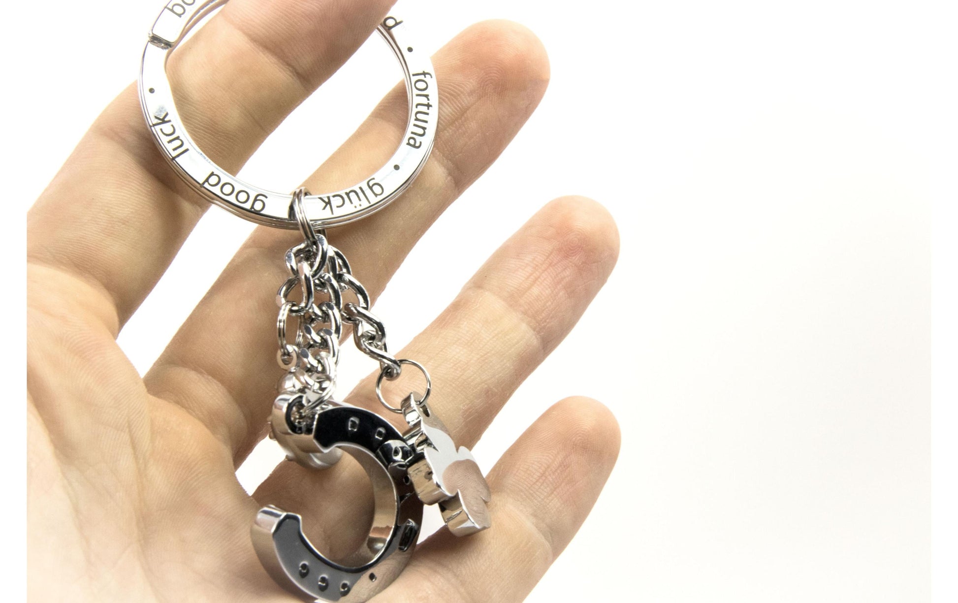 TROIKA Schlüsselanhänger Hufeisen – Silber, 44 × 4 mm