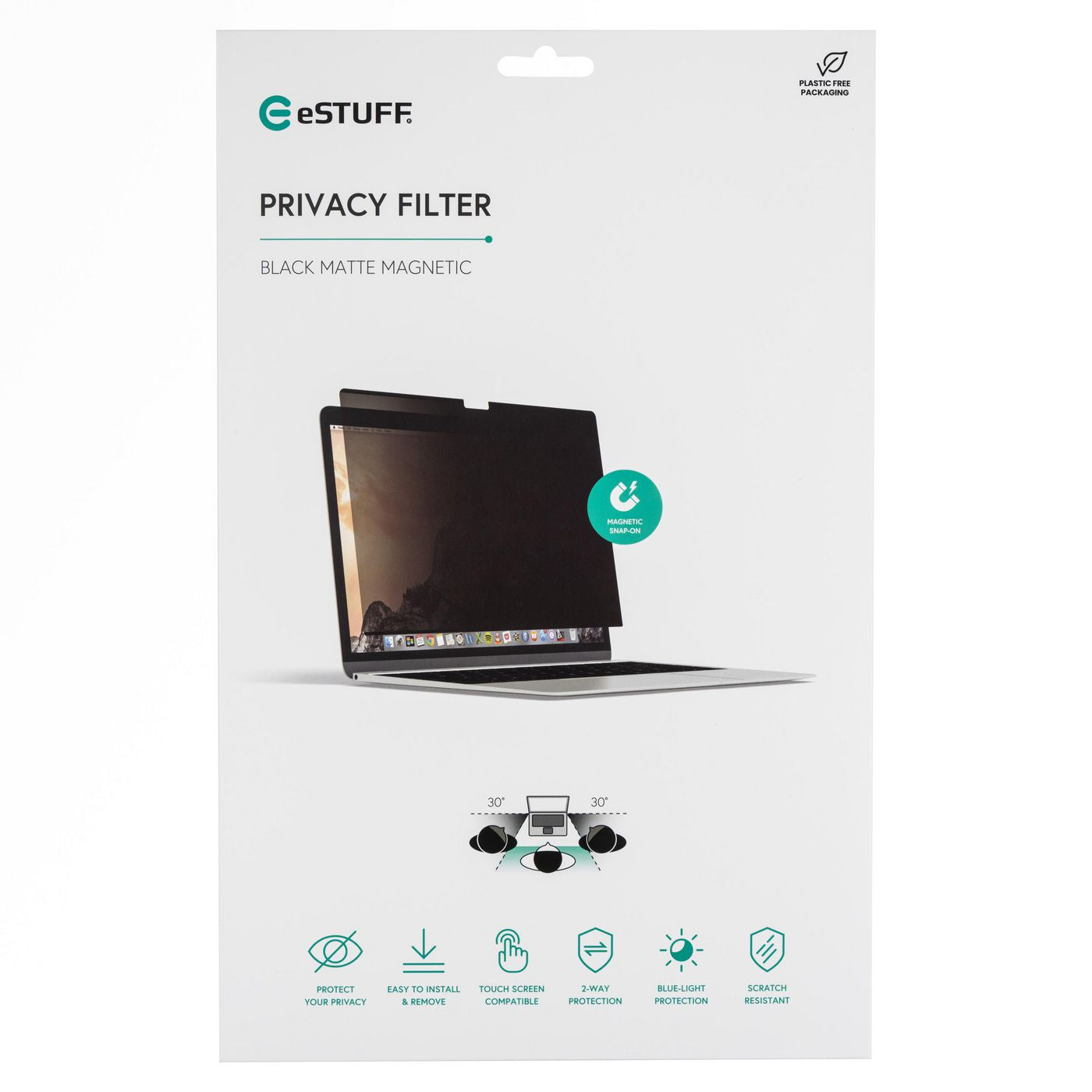 eSTUFF Displayschutz für 13,3" (16:10, 299 × 195 mm)