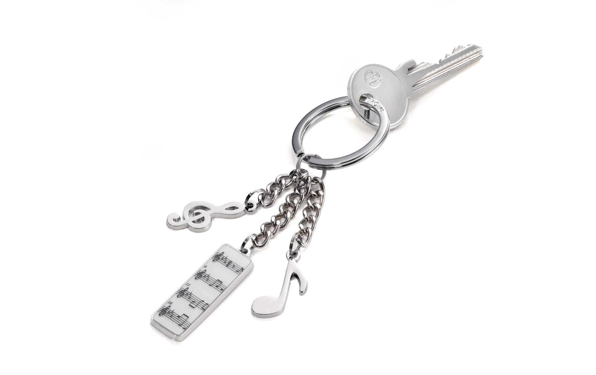 TROIKA Schlüsselanhänger 5. Sinfonie – Chrom, Silber, 35 × 11 mm