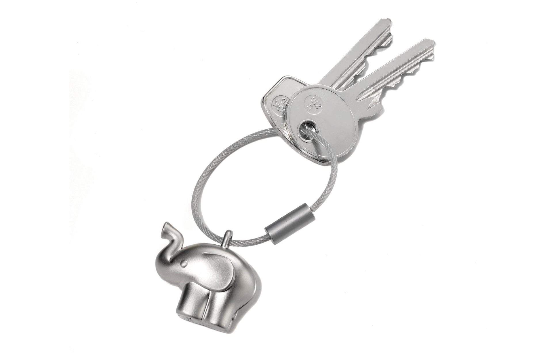 TROIKA Schlüsselanhänger Little Elephant – Silber, 17 × 30 mm
