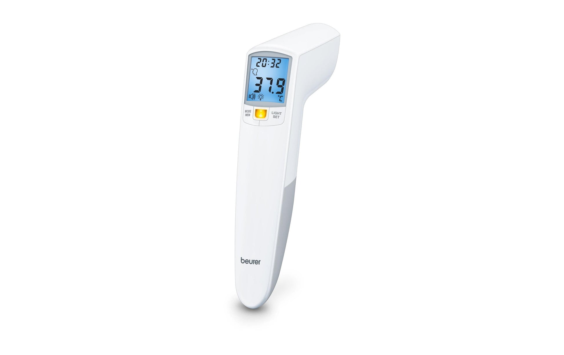 Beurer Fieberthermometer – Infrarot (Stirn), Messgenauigkeit ±0,1 °C, batteriebetrieben, 60 Speicherplätze
