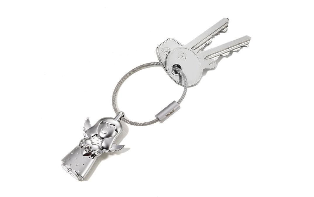 TROIKA Schlüsselanhänger Valerie Prinzessin – mit Karabiner, Metall, Silber, 29 × 9 mm
