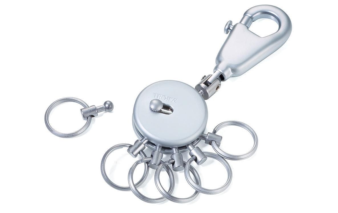 TROIKA Schlüsselanhänger Patent – Metall, Silber, Ø 13 mm