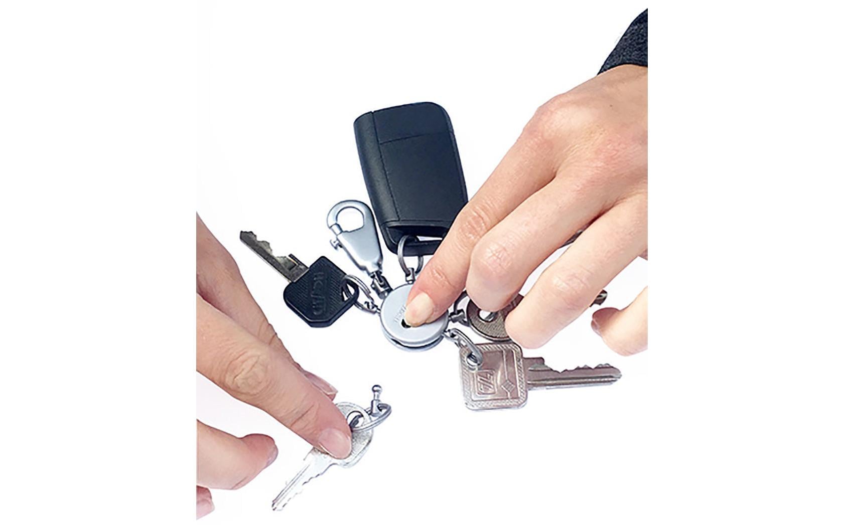 TROIKA Schlüsselanhänger Patent – Metall, Silber, Ø 13 mm