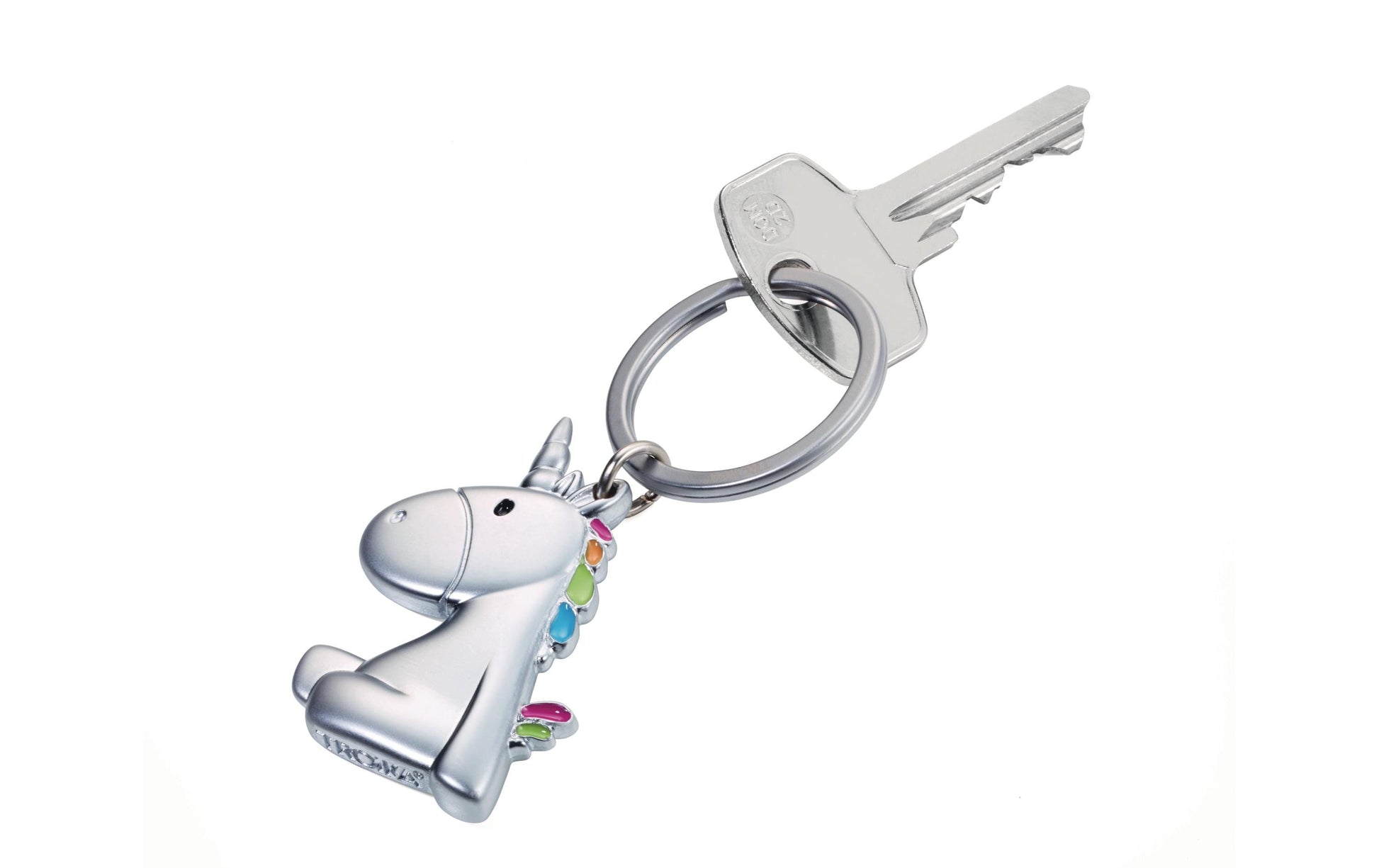 TROIKA Schlüsselanhänger Einhorn – Mehrfarbig, 30 × 7 mm