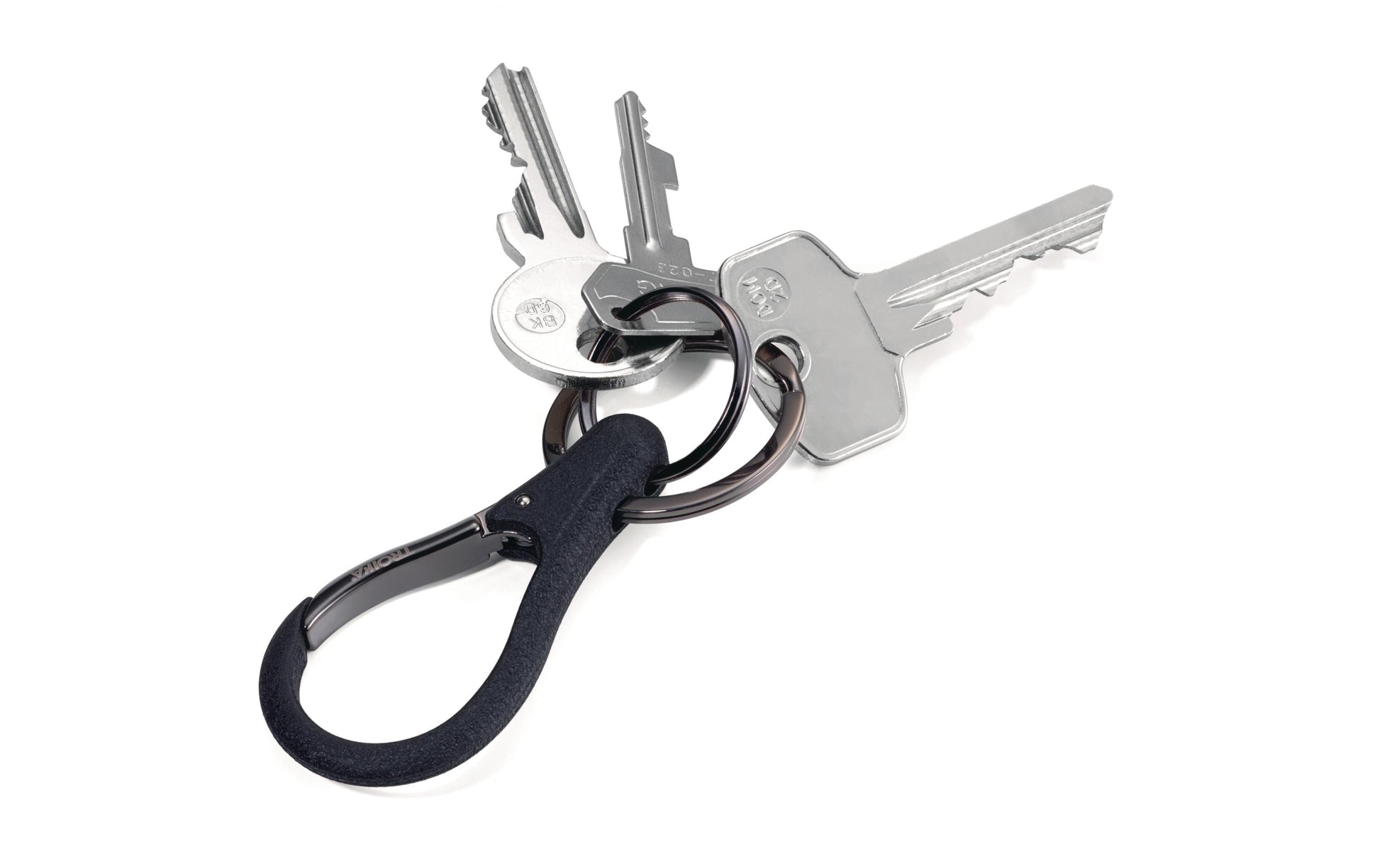 TROIKA Schlüsselanhänger 3 x KEY – Schwarz, 83 × 33 × 6 mm