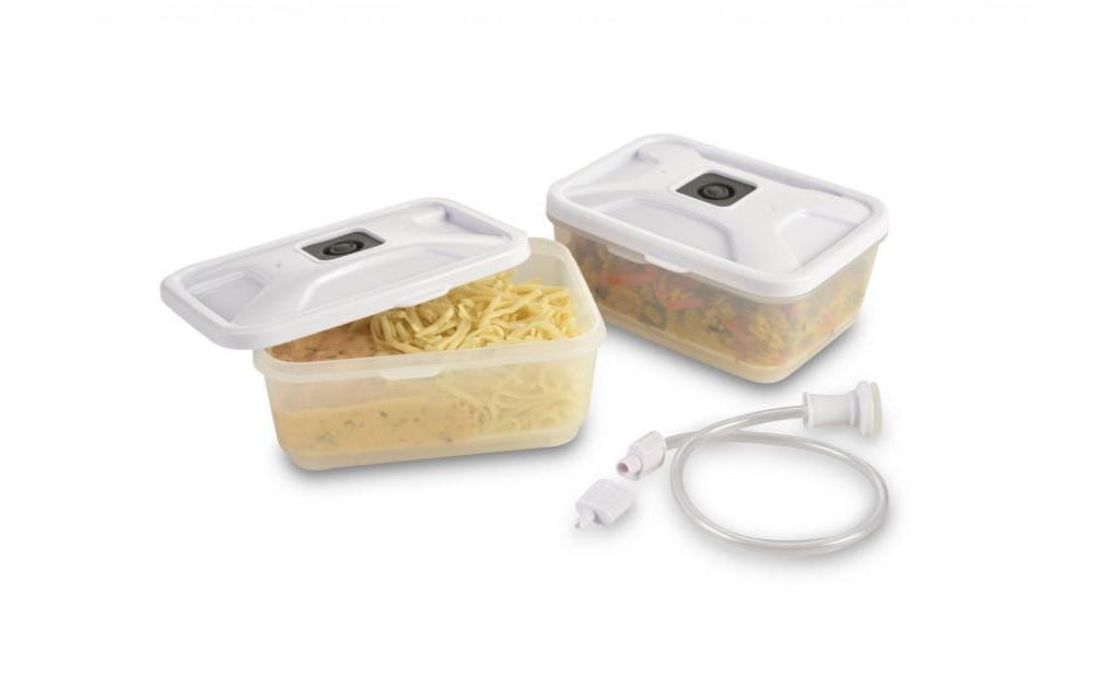 Solis Vakuumier-Box – 14 × 11,5 × 6,5 cm, 600 ml, 2 Stk., Polypropylen (PP), Transparent