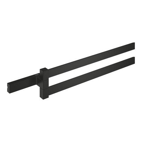 GROHE Selection Cube Handtuchhalter – doppelt, Messing, zum Schrauben, schwarz