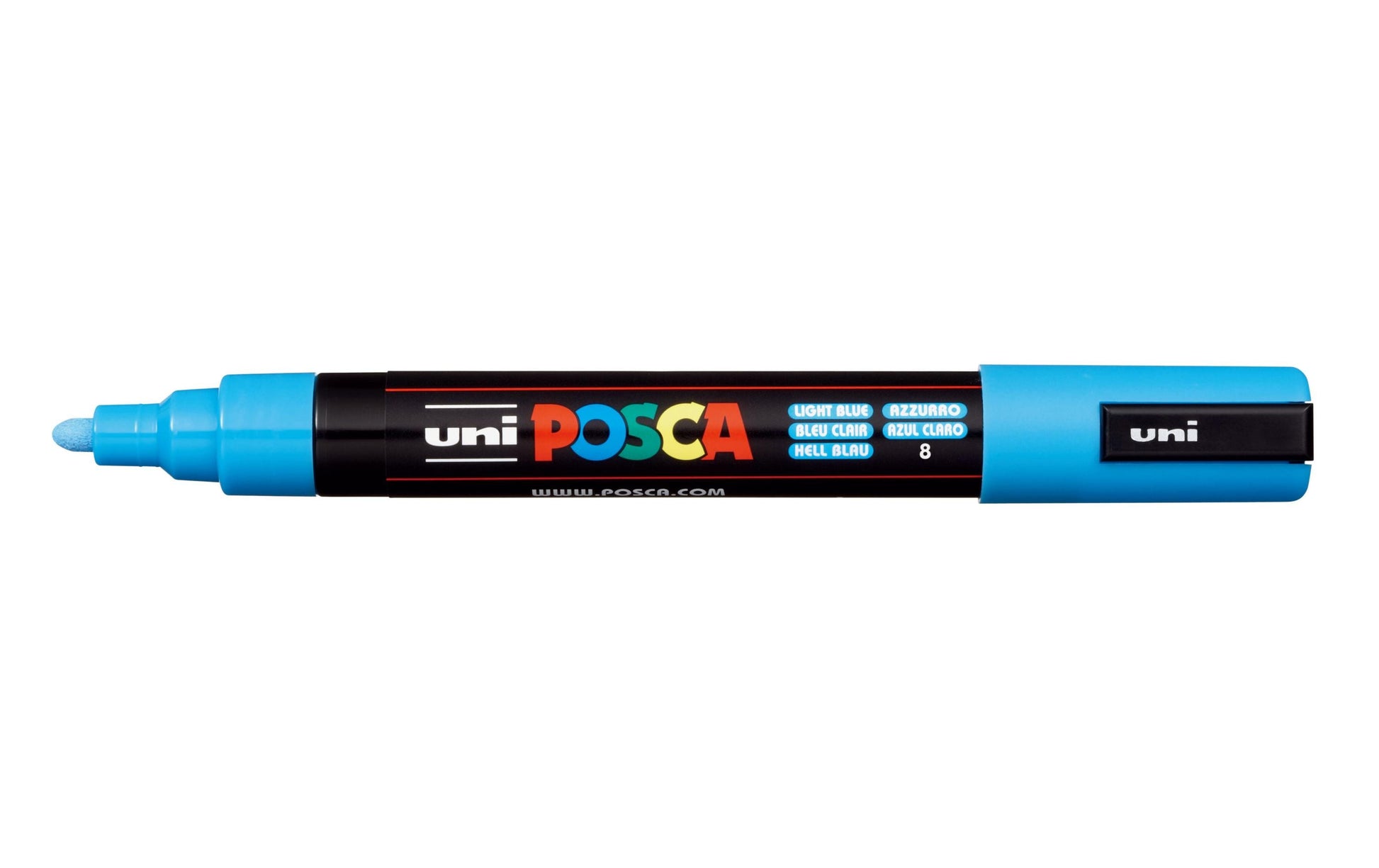 Uni-Ball POSCA PC-5M Acrylmarker – Rundspitze 1,8–2,5 mm – Hellblau