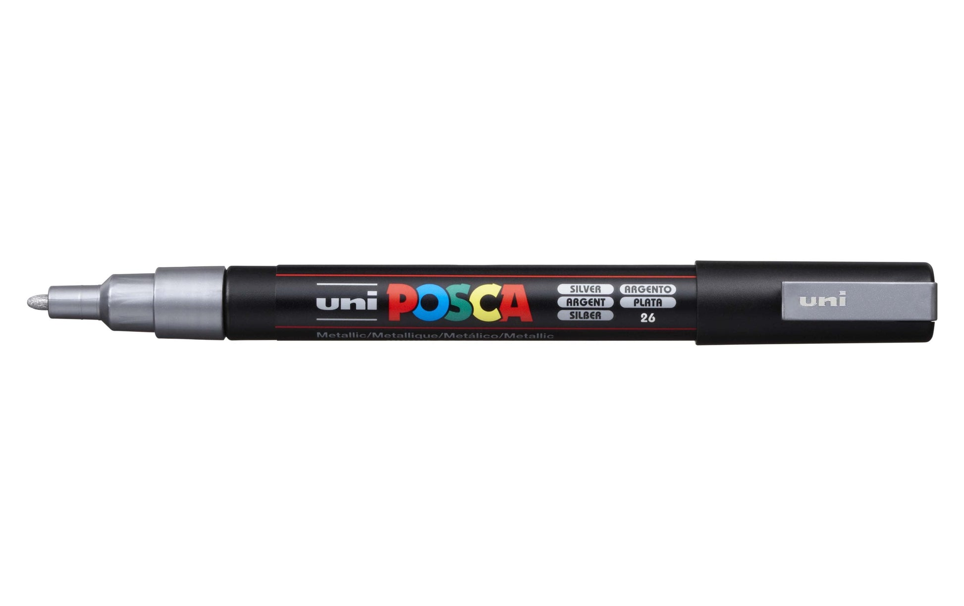 Uni-Ball POSCA PC-3M Acrylmarker – Rundspitze 0,9–1,3 mm – Silber