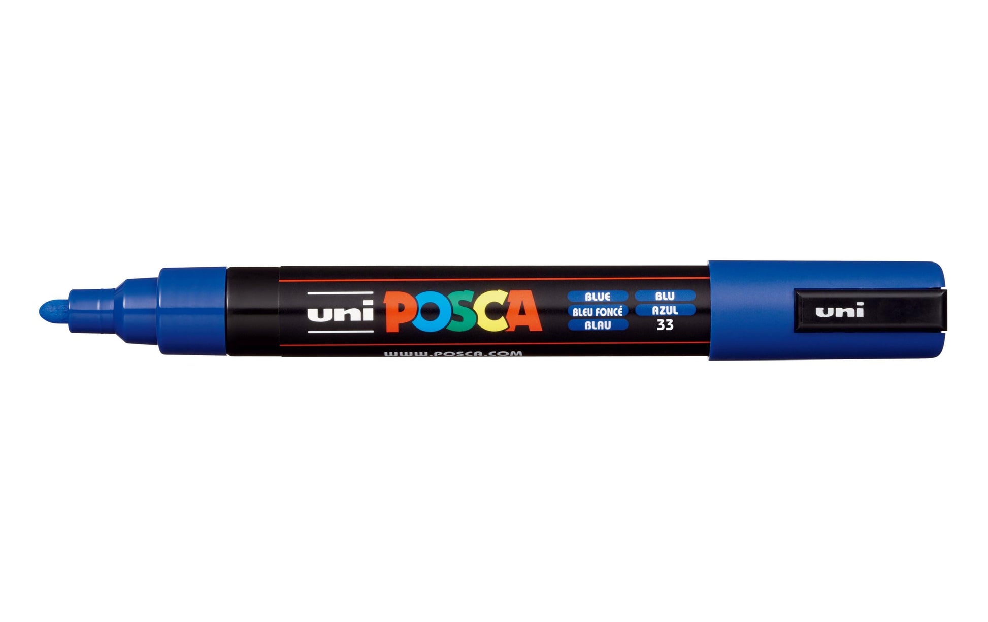 Uni-Ball POSCA PC-5M Kreativ-/Pigmentmarker – Rundspitze 1,8–2,5 mm, Blau, Deckend, Geruchlos – Für Viele Oberflächen