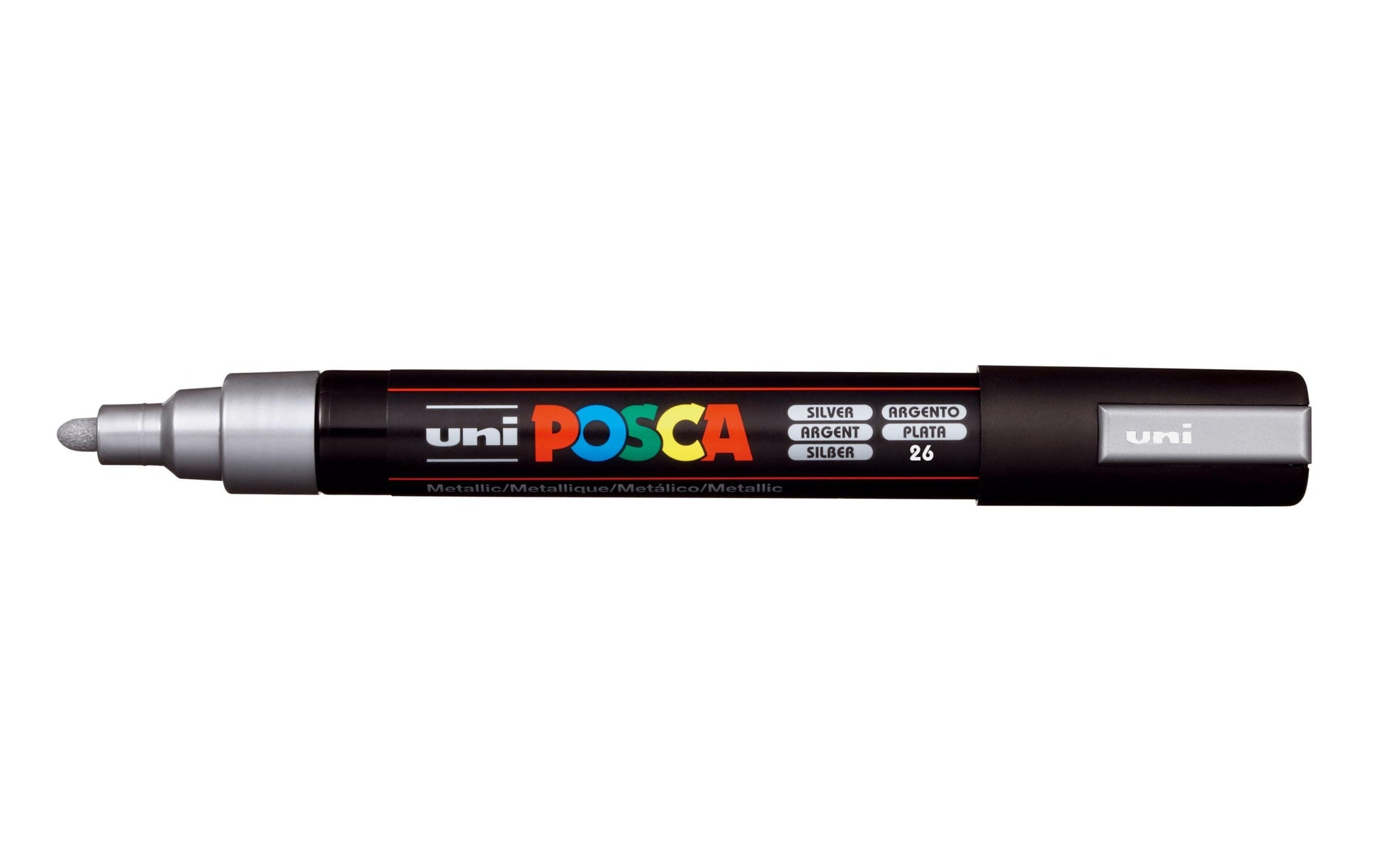 Uni-Ball POSCA PC-5M Acrylmarker – Rundspitze 1,8–2,5 mm – Silber