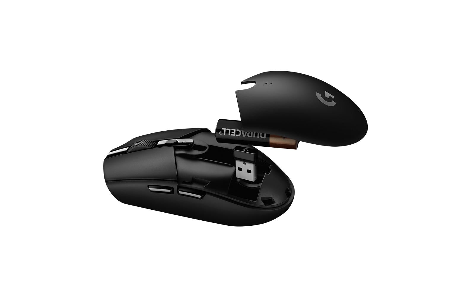 Logitech G G305 LIGHTSPEED – Gaming-Maus – Kabellos (2,4 GHz), 12000 DPI, RGB-Beleuchtung, rechts, Schwarz