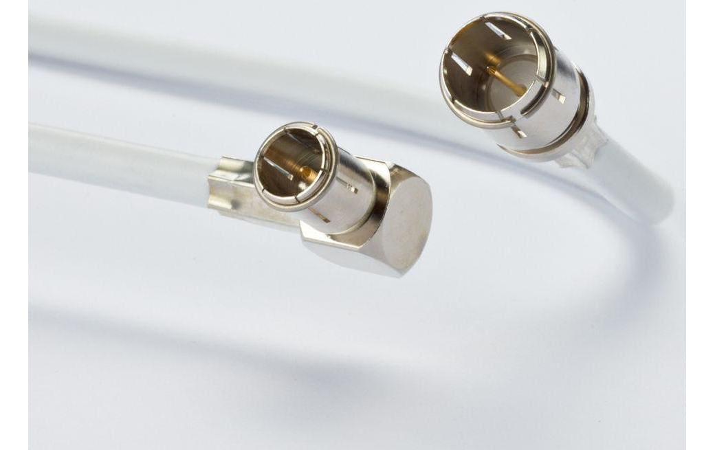 Axing Koax-Antennenkabel (IEC) – 5 m – Weiss – für Cablecom-Modem