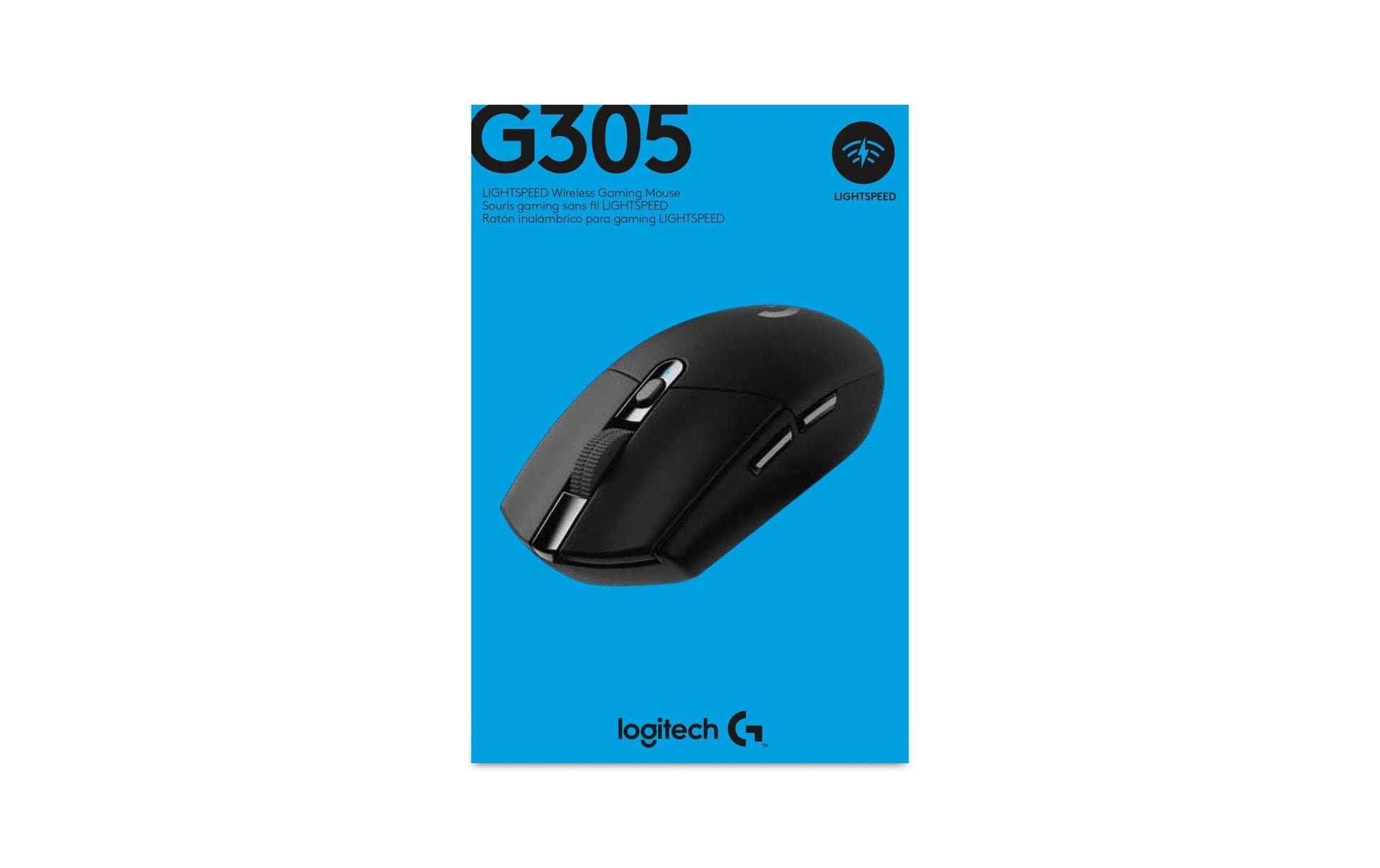 Logitech G G305 LIGHTSPEED – Gaming-Maus – Kabellos (2,4 GHz), 12000 DPI, RGB-Beleuchtung, rechts, Schwarz