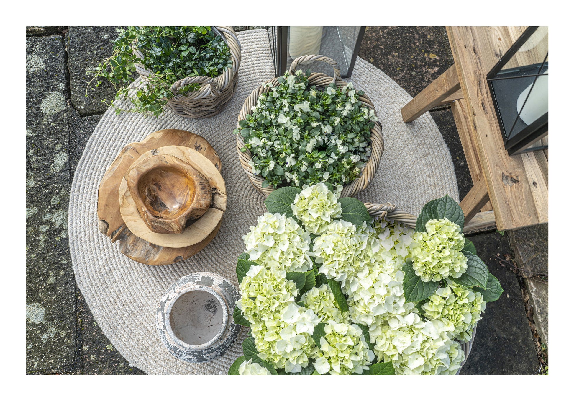 House Nordic Schale – Teakholz, Natur – Ø 40 × 12 cm