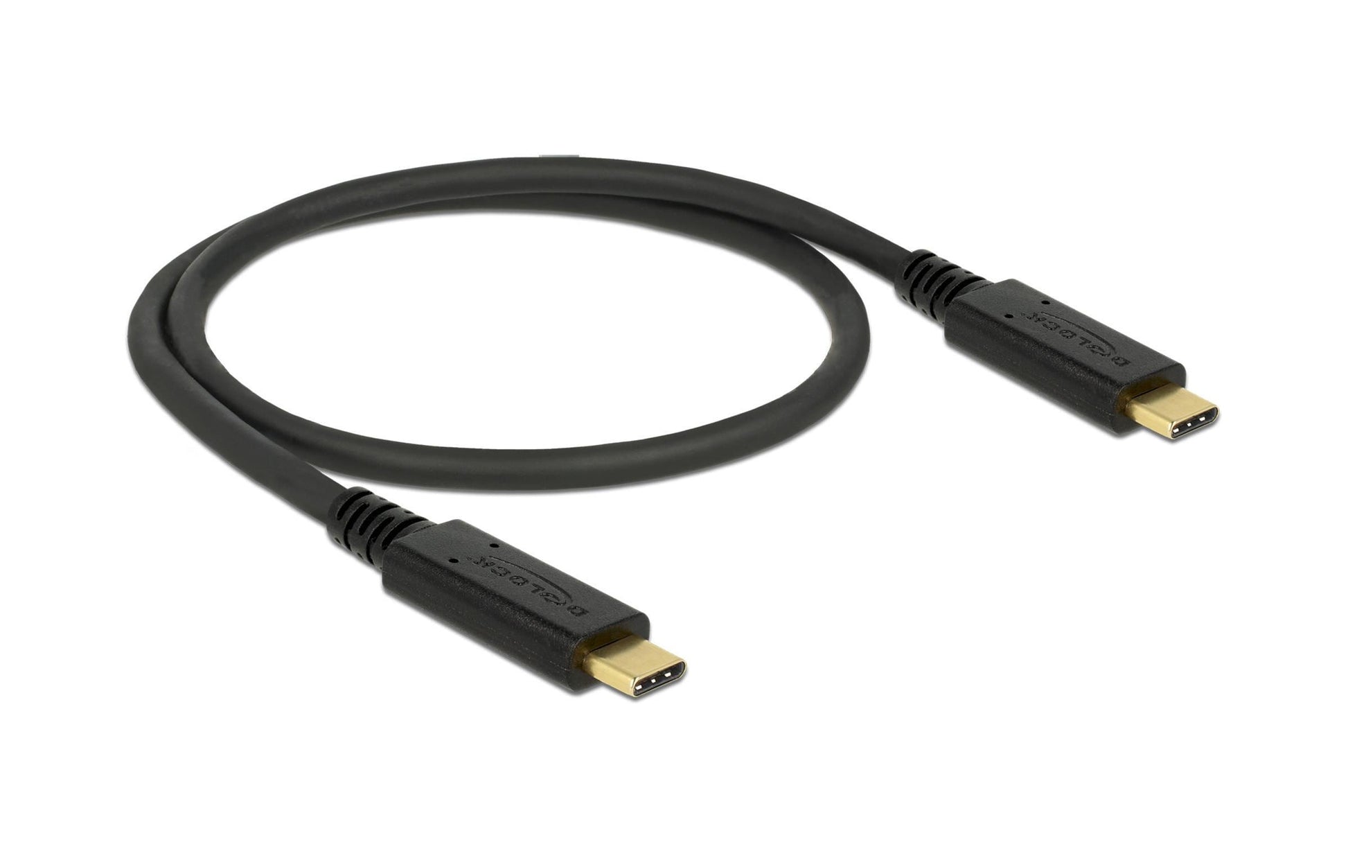 DeLOCK USB-C auf USB-C Kabel – USB 3.2 Gen 2 (10 Gbit/s) – 1 m – Schwarz