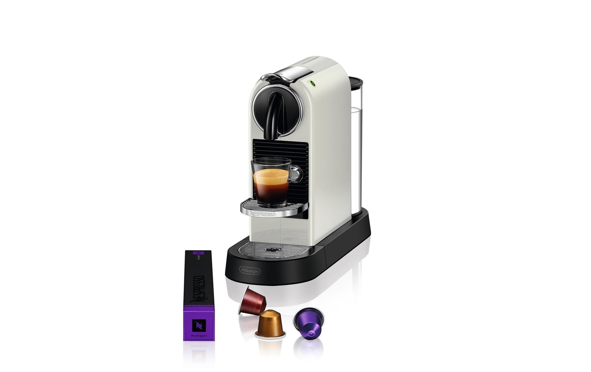 De’Longhi Citiz EN167.W Kapselmaschine – für Nespresso-Kapseln, 19 bar, 1 l, Weiss