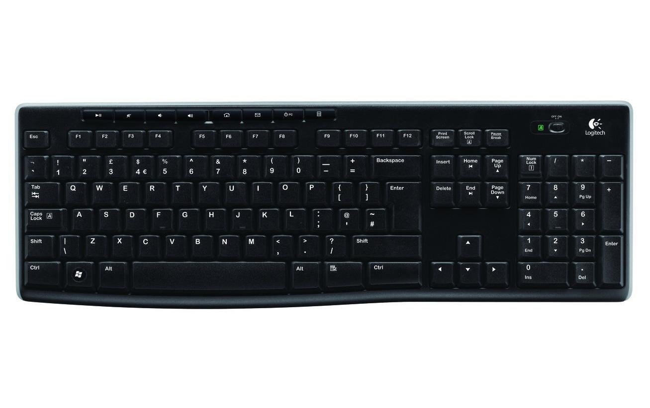 Logitech K270 – Tastatur, kabellos (2,4 GHz), US-Layout (EN) – für Windows 10 & Windows 11