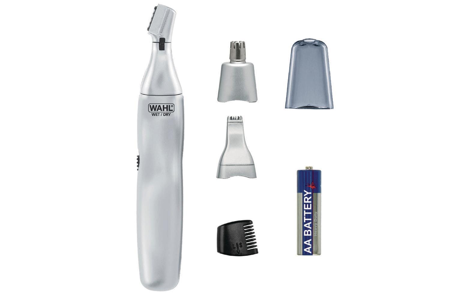 Wahl Gesichtshaar-Trimmer – 3-in-1 für Ohr, Nase, Augenbrauen – Batteriebetrieben – Silber