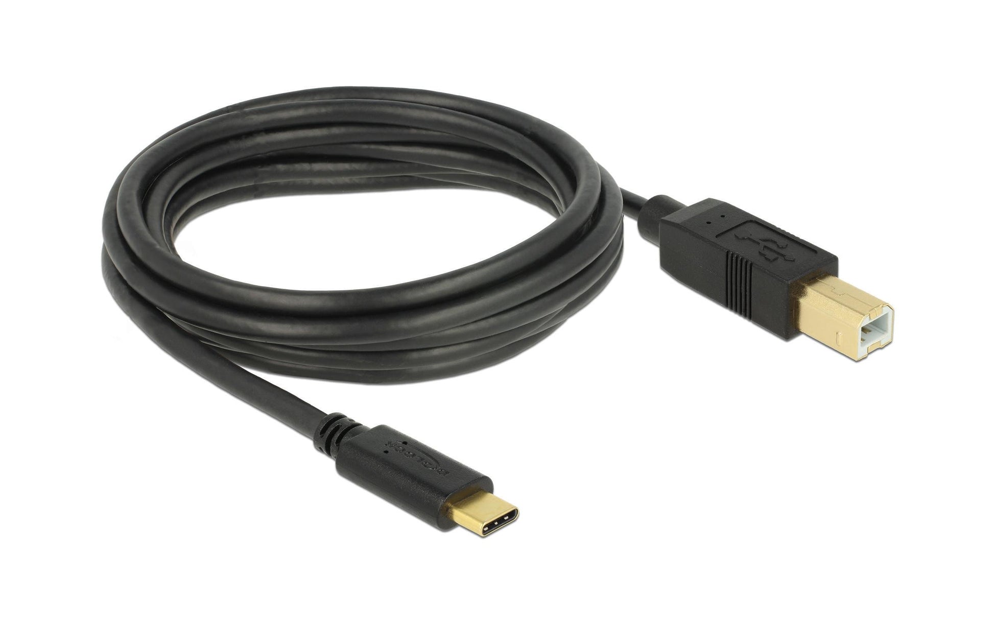 DeLOCK USB-C auf USB-B Kabel – USB 2.0 (480 Mbit/s) – 3 m – Schwarz