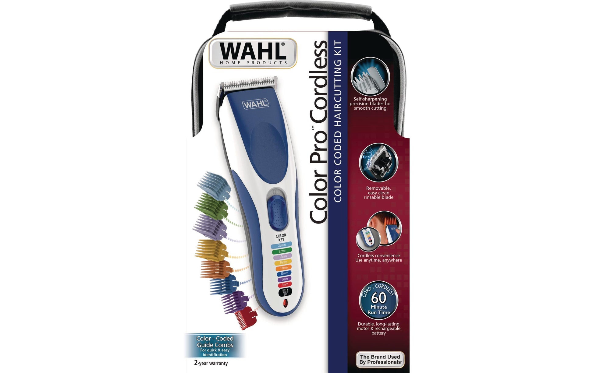 Wahl Haarschneider Color Pro – Akku 60 min, 1–25 mm Schnitt, Blau