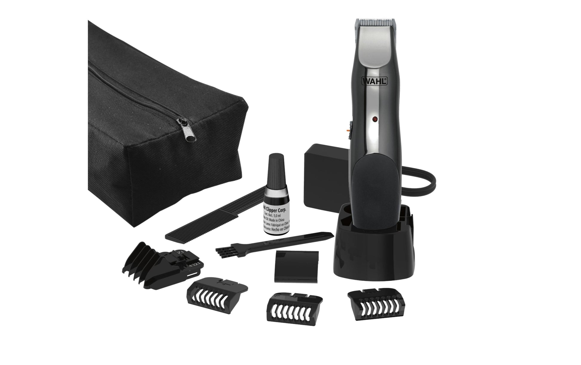 Wahl Bartschneider Grooms Man 9918-1416 – Akkubetrieben, 60 Min Laufzeit, Schnittlänge 0,7–12 mm – Schwarz