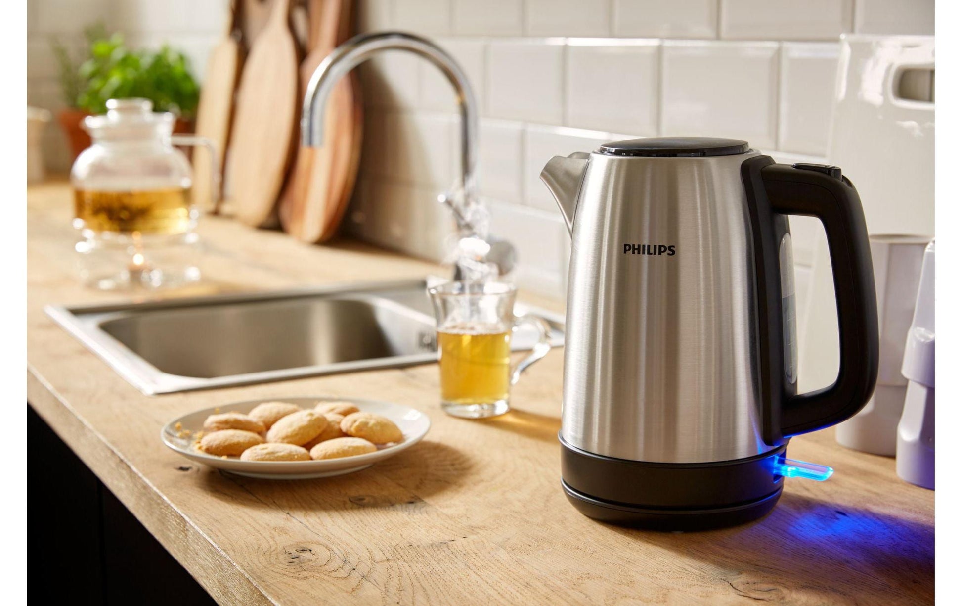 Philips HD9350/94 – Wasserkocher 1,7 l, 2200 W, Edelstahl, Silber