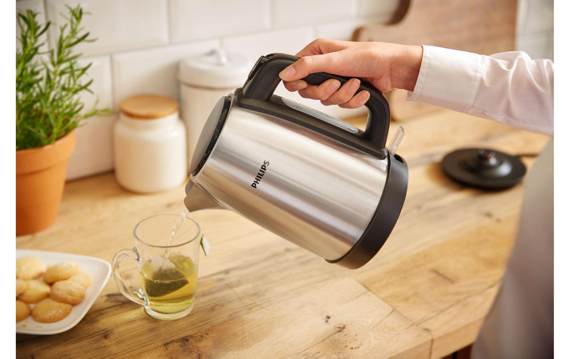 Philips HD9350/94 – Wasserkocher 1,7 l, 2200 W, Edelstahl, Silber