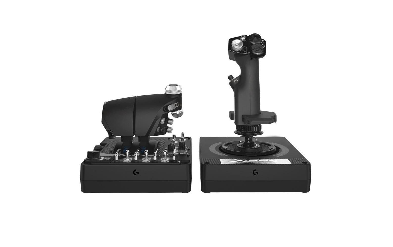 Logitech G Saitek Pro Flight X56 Rhino – Maus – Kabelgebunden (USB‑A), RGB-Beleuchtung, Schwarz