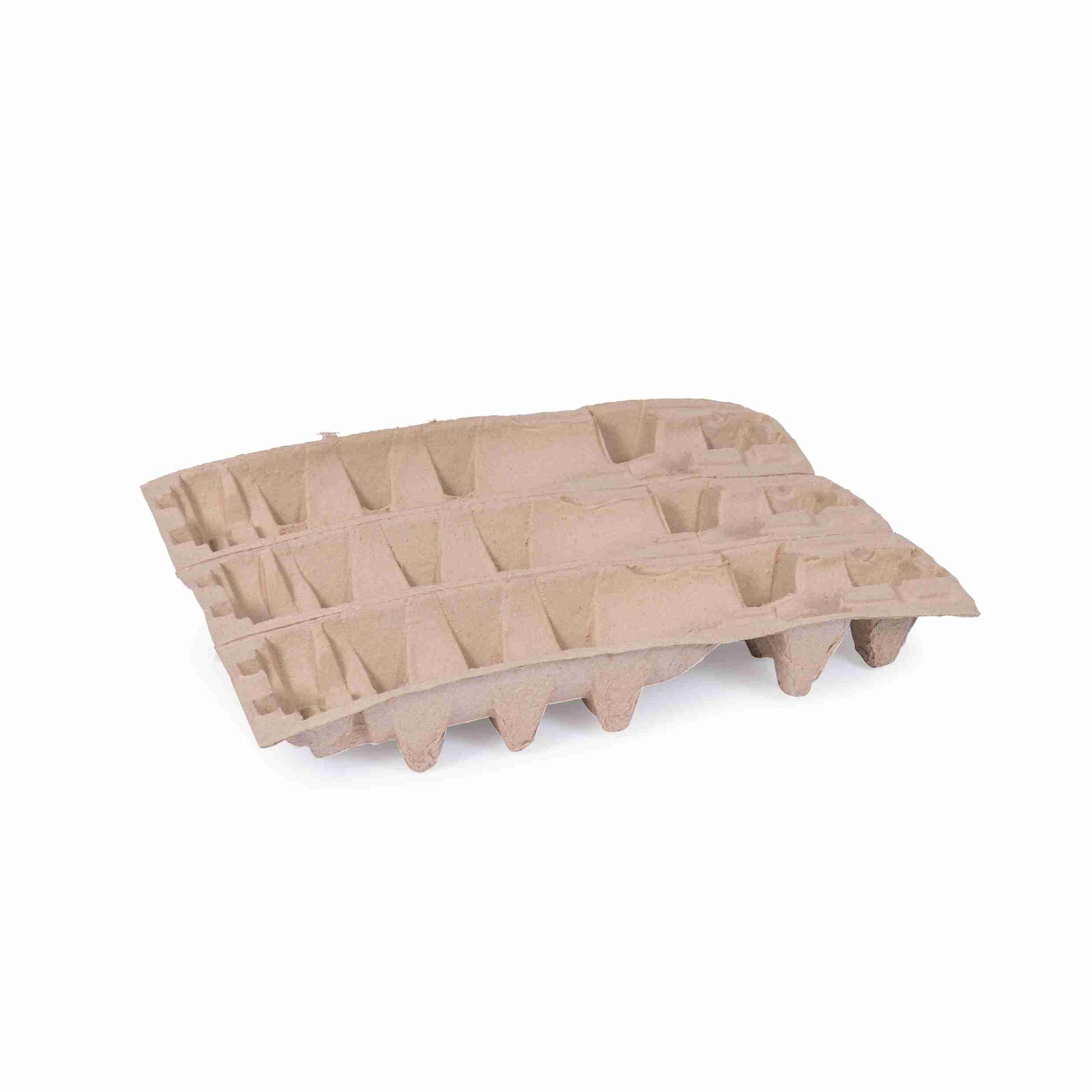 Model Einlagekarton – 800 × 1'200 mm – Faserguss – grau – für Flaschenhöhe bis 360 mm, Ø 95 mm – 1 Palette (800 Stk.)