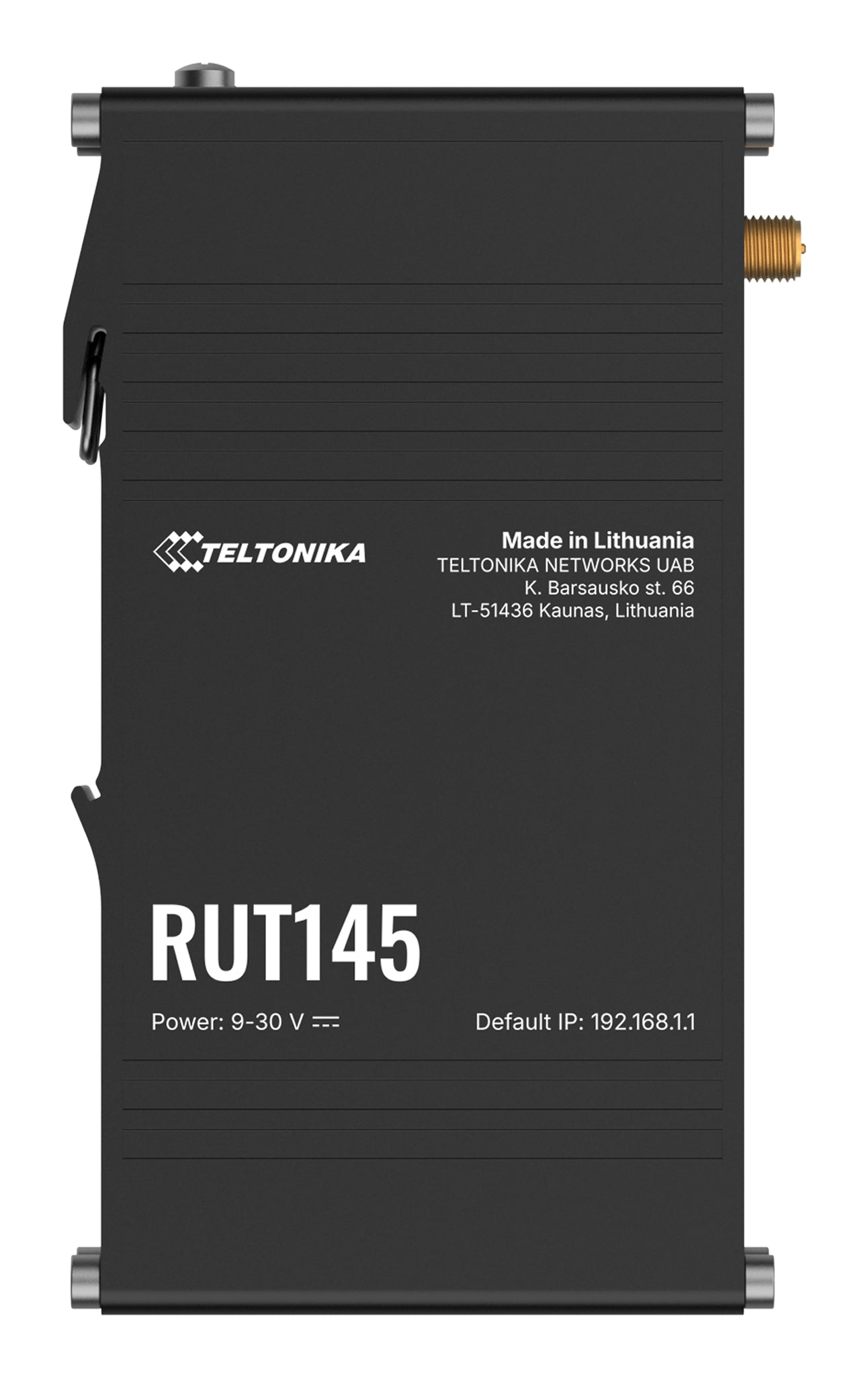 Teltonika RUT145 WLAN-Router – Wi-Fi 4, 2,4 GHz, 2× RJ-45 (10/100), RS-485, DIN-Schiene