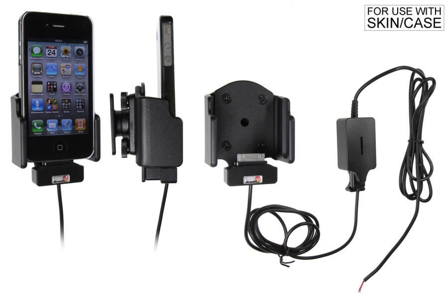 Brodit Aktive Halterung für feste Montage – Aktive Halterung – für Apple iPhone 4/iPhone 4S – Schwarz