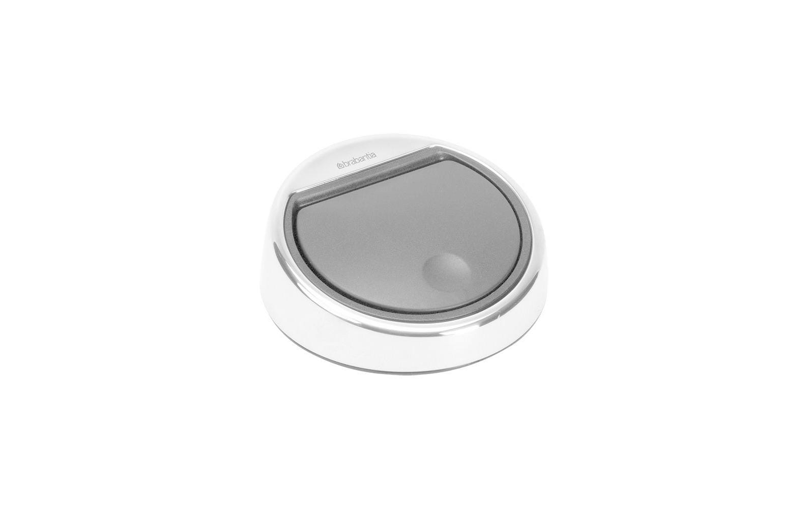 Brabantia Push-Abfalleimer Touch Bin 364488 – 3 l – Kunststoff, rund – weiss – Wandmontage