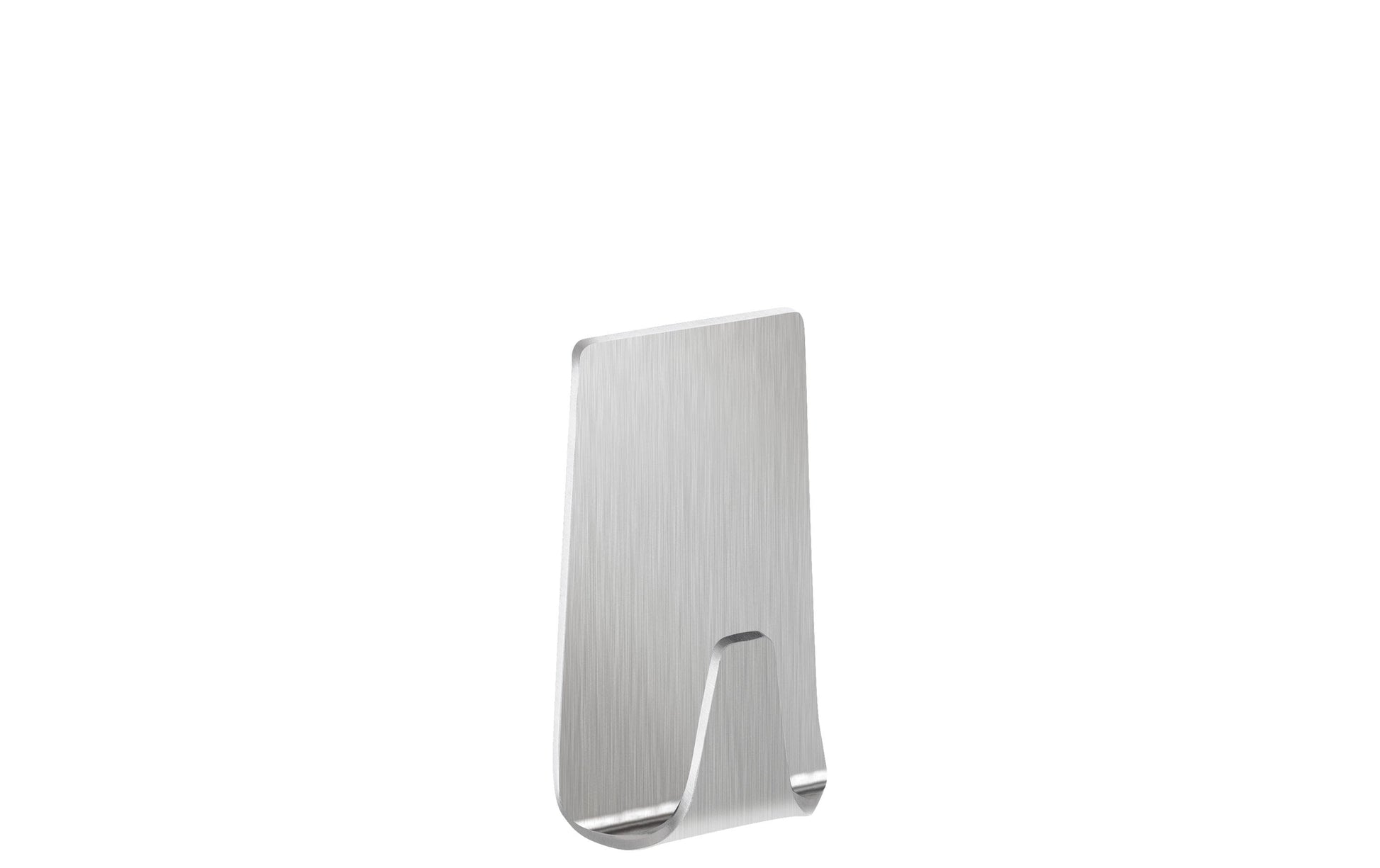 TESA Klebehaken – Edelstahl, 1 kg, Klebestreifen, Silber, 2er-Set
