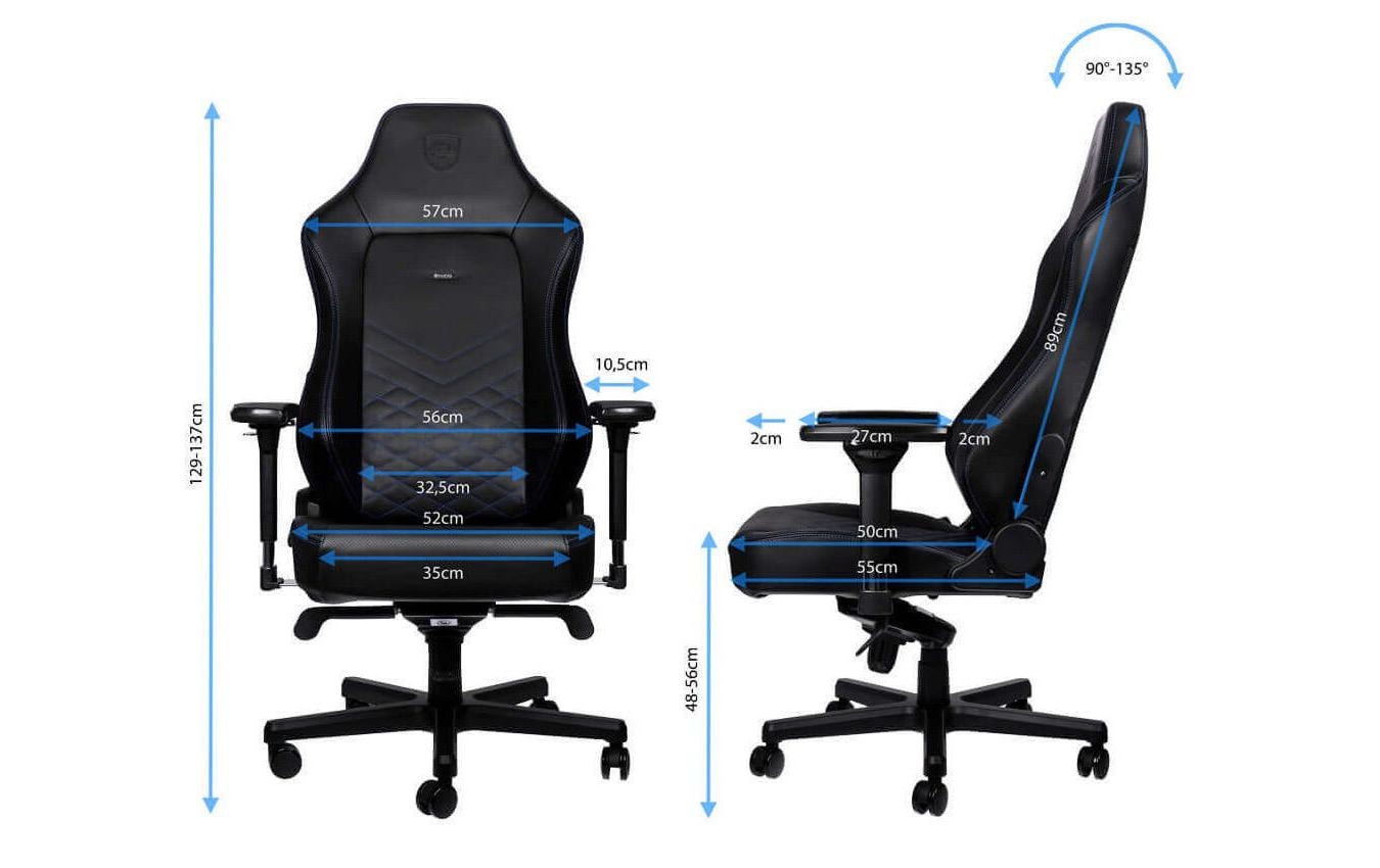 Noblechairs Konferenzstuhl Hero – 57×55×137 cm, schwarz