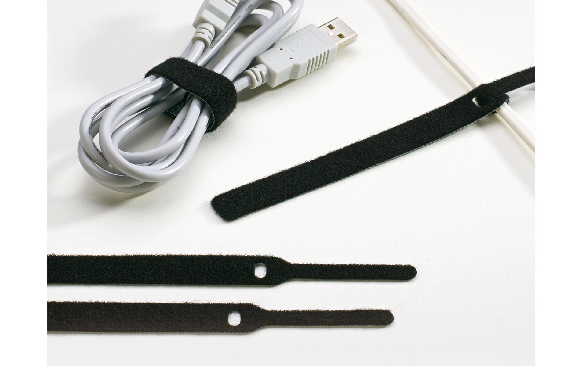 Label-the-cable Klett-Kabelbinder – 16 mm × 0,17 m – Velour, haftend – Schwarz – 10er-Set