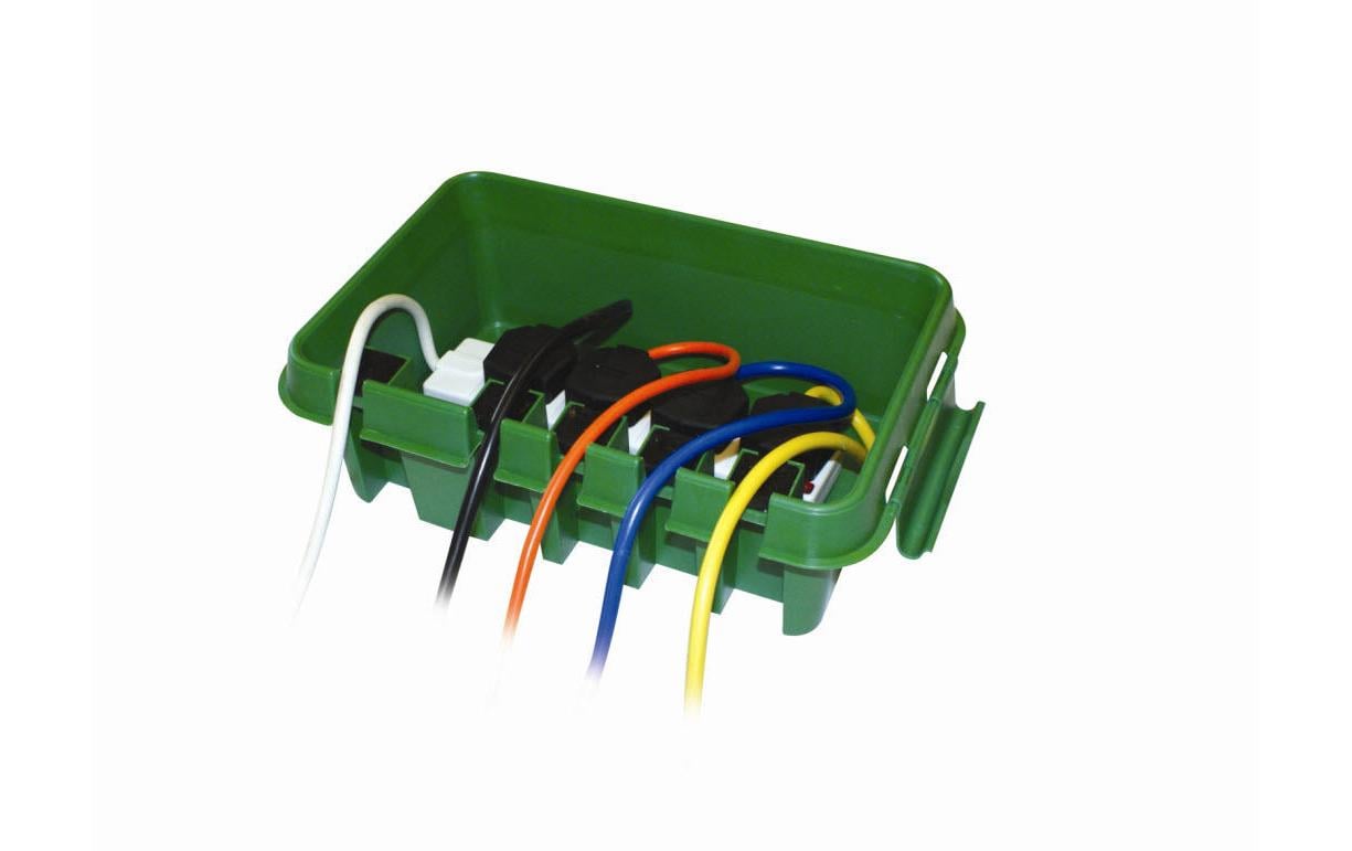 DRiBOX Kabelverstauung FL-1859-285 – 285 × 150 mm, Kunststoff, Grün, wasserfest, IP55