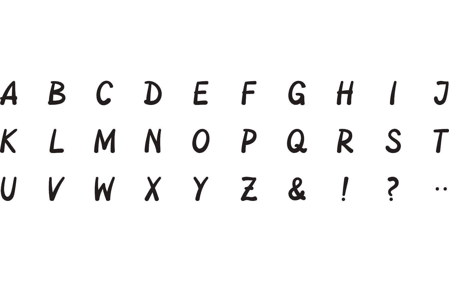 HEYDA Stempel-Set – Alphabet – 30 Stempel, 1 schwarzes Stempelkissen – Holz