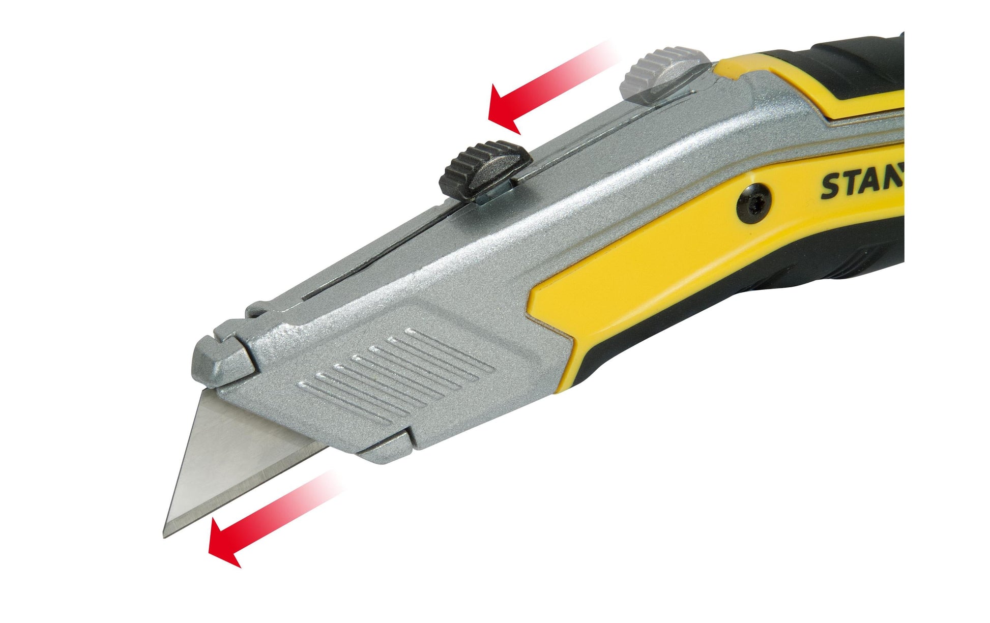 Stanley FATMAX EXO Cutter – 19 mm, Kunststoffgriff, Schwarz, inkl. 5 Klingen