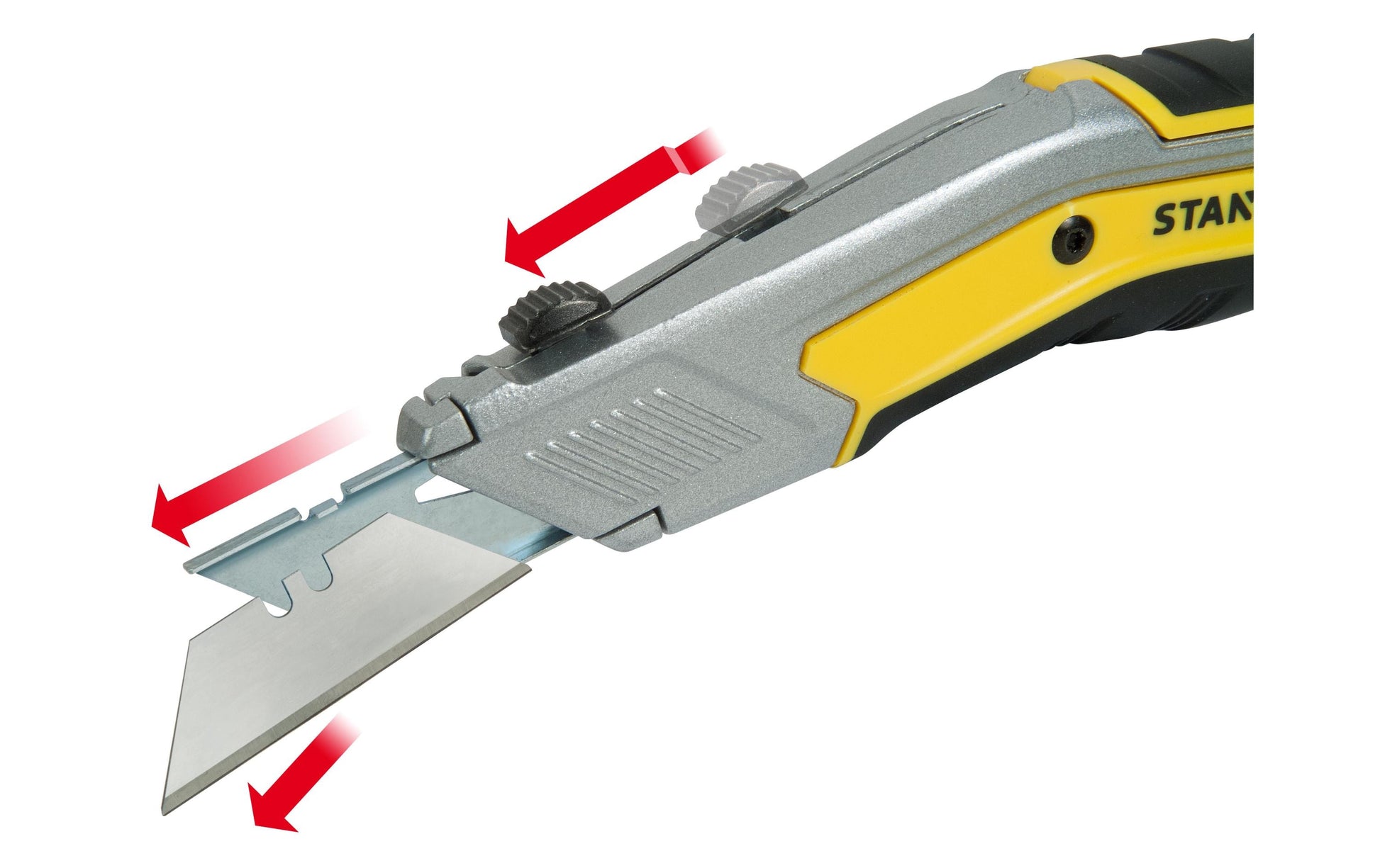 Stanley FATMAX EXO Cutter – 19 mm, Kunststoffgriff, Schwarz, inkl. 5 Klingen