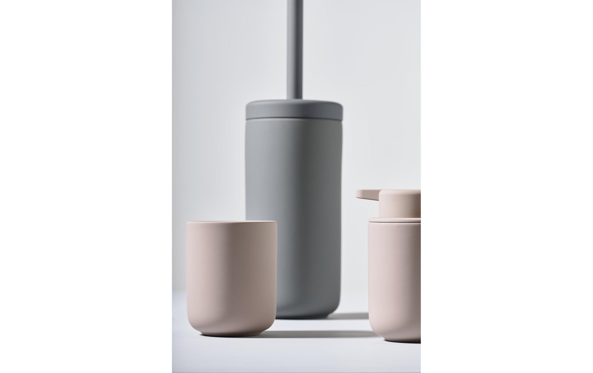 Zone Denmark UME – WC-Bürstenset – Keramik, Weiss, H 38,7 cm, Ø 10 cm