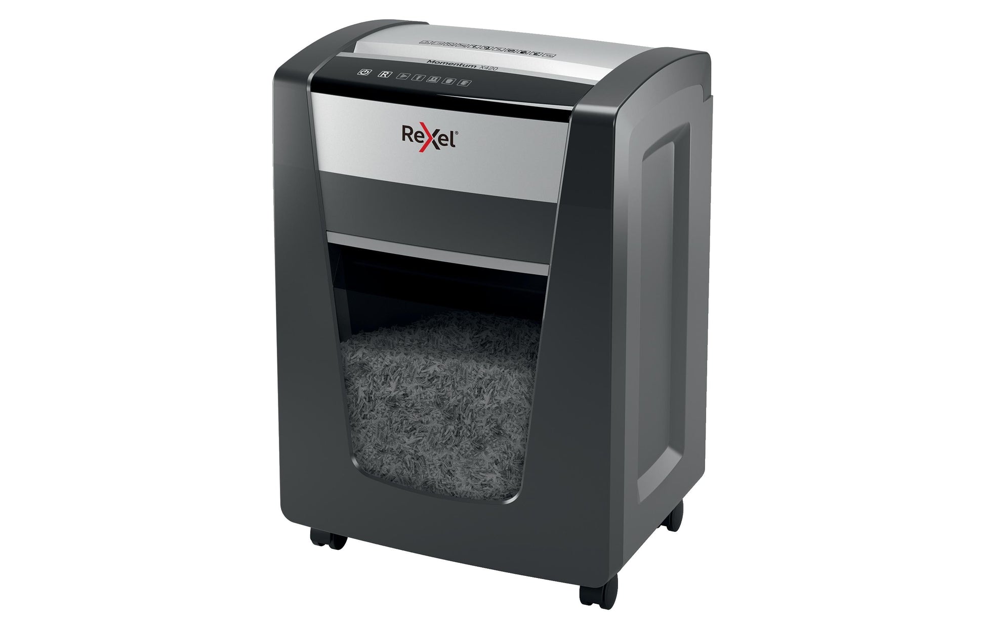 Rexel Momentum X420 – Aktenvernichter, DIN P-4, Partikelschnitt 4 × 40 mm, 20 Blatt, 30 l, A4