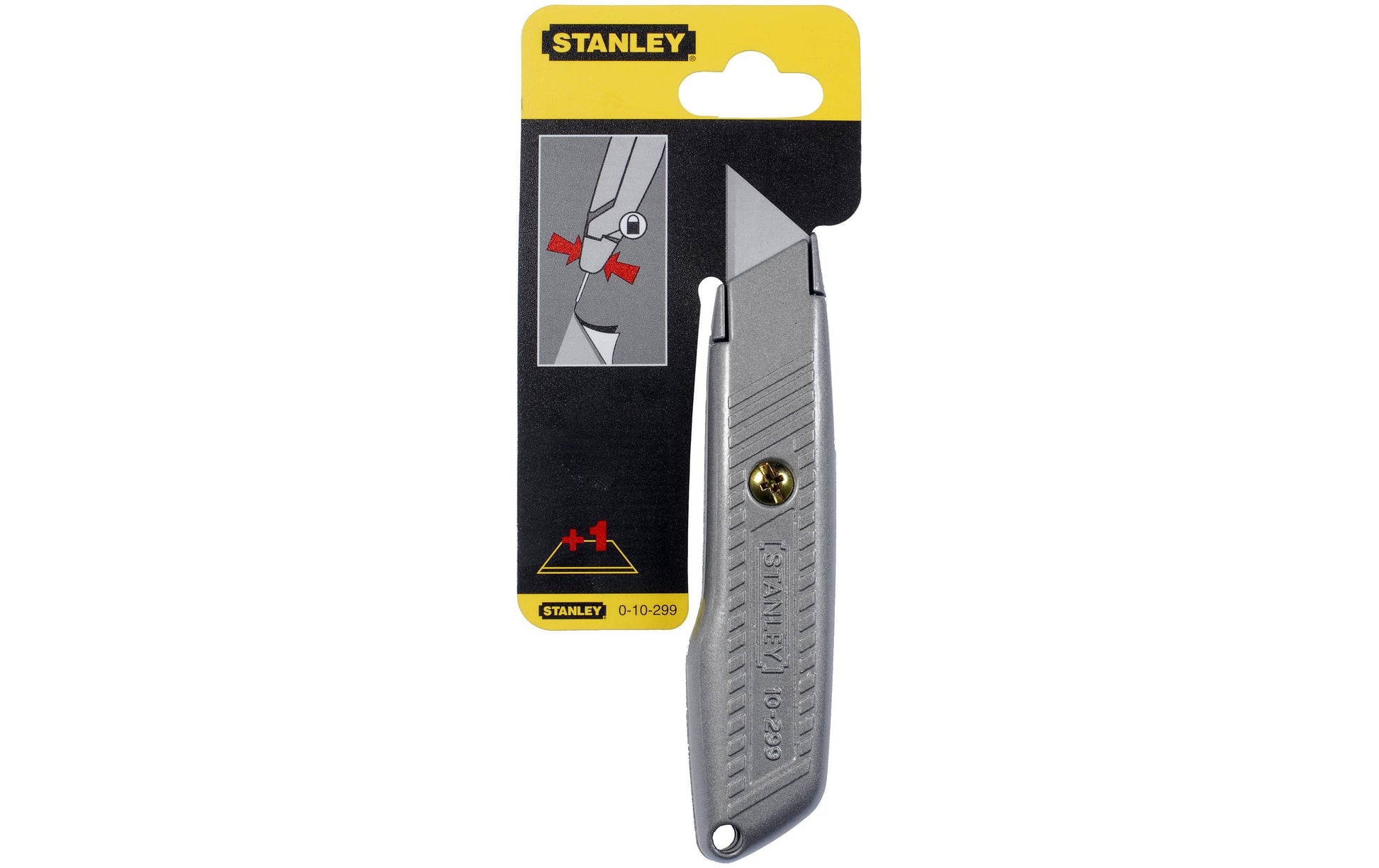 Stanley 299 – Trapezmesser 19 mm, Zink, Klingenarretierung, Grau